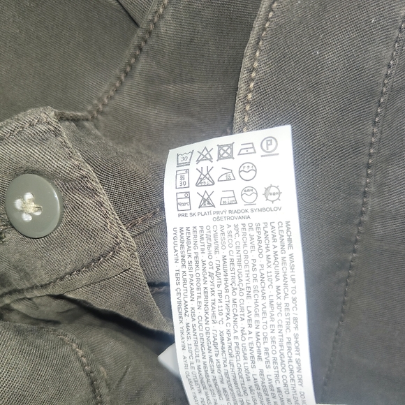 Mango Green Culottes Cropped Trousers Wide Leg High Waist Belted Size Small UK 8 - Picture 10 of 10